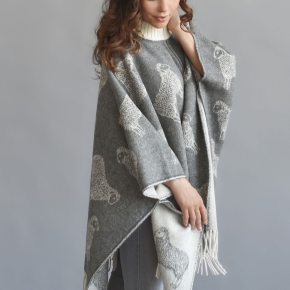 JJTextile 100% Wool Zip Cape - Picture 3 of 7